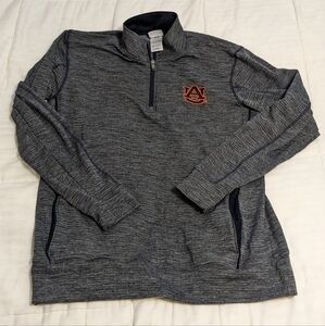 Auburn gray and dark blue half zip pullover size Medium